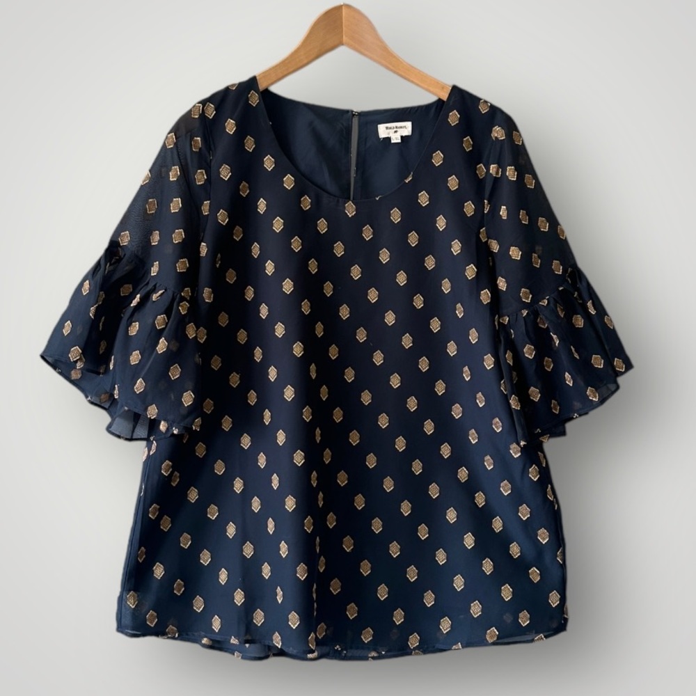 World Market Top Blouse Shirt Size L-XL